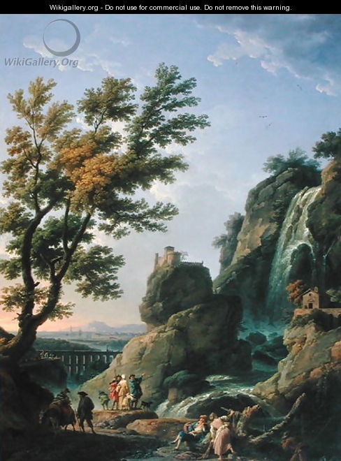 Landscape with Waterfall and Figures, 1768 - Claude-joseph Vernet