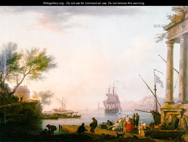 Sea Port, Sunrise, 1757 - Claude-joseph Vernet