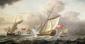 The Royal Yacht Mary Exchanging Salutes - Cornelis van de Velde