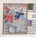 The measure and transport of coal, from Ordonnances Royaux de la Juridiction de la Prevote des Marchands de la Ville de Paris, 1528 - Antoine Verard