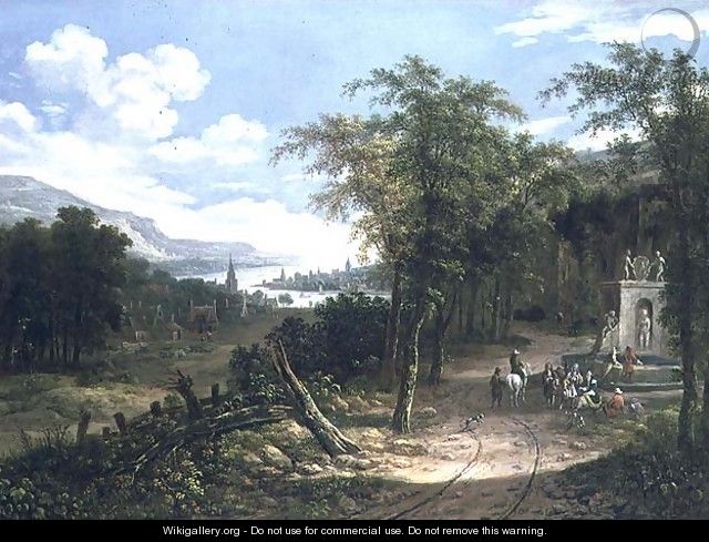 Wooded landscape - Dionys Verburgh