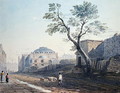 Scotch Church and the remains of London Wall, 1818 - John Varley