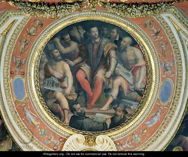 Cosimo I and His Artists, from the Sala di Cosimo I - Giorgio Vasari