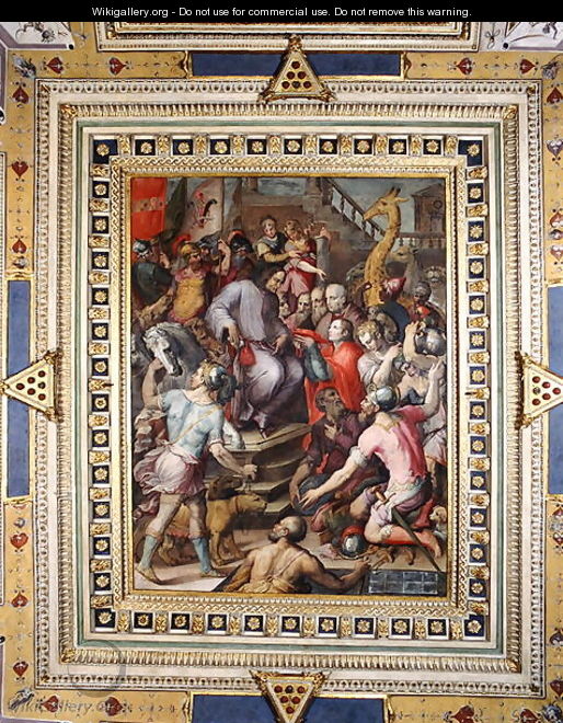 Lorenzo de Medici receiving gifts from his ambassadors - Giorgio Vasari