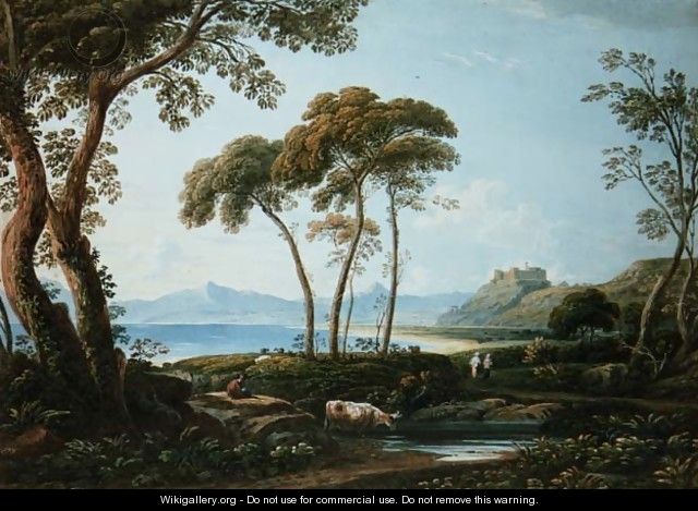 Landscape with Harlech Castle - John Varley