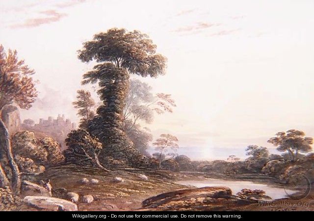 Sunset at Harlech Castle, 1840 - John Varley