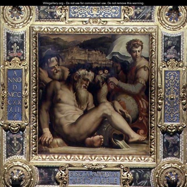Allegory of the town of Pescia from the ceiling of the Salone dei Cinquecento, 1565 - Giorgio Vasari