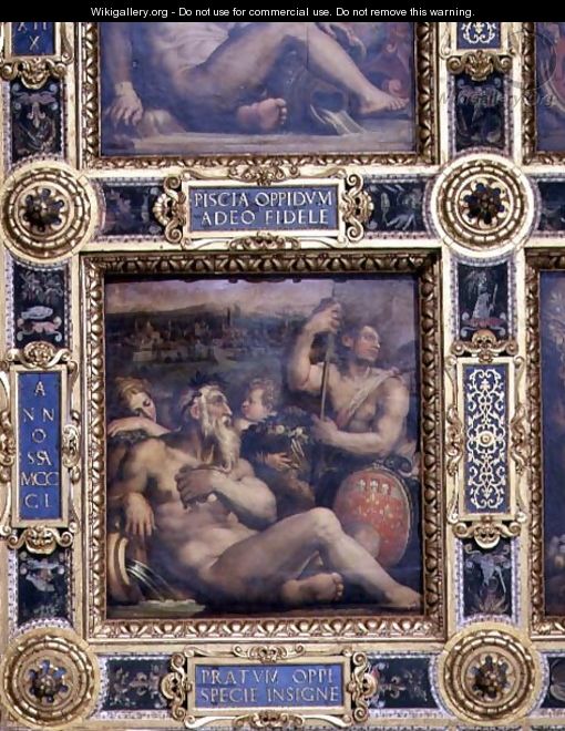 Allegory of the town of Prato from the ceiling of the Salone dei Cinquecento, 1565 - Giorgio Vasari
