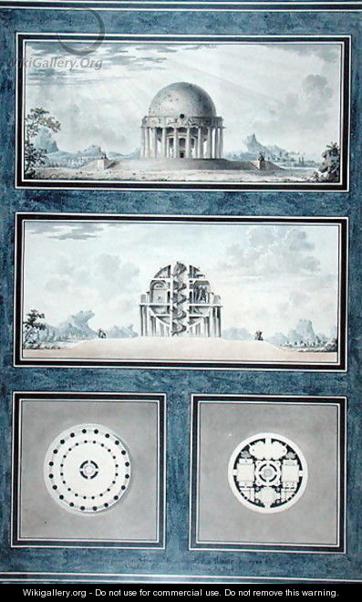 Design for a house for a cosmopolite, 1783 - Antoine Laurent Thomas Vaudoyer