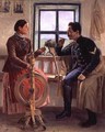 Talk at the Spinning Wheel, 1884 - Mikhail Nikolaevich Vasil