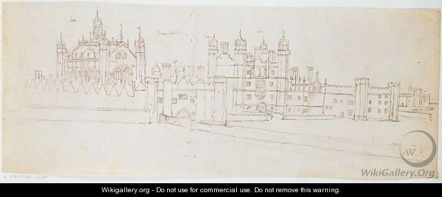 The Chapel and Gatehouse of Hampton Court, from The Panorama of London, c.1544 - Anthonis van den Wyngaerde