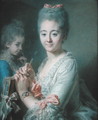 Madame Theodore Lacroix Drawing a Portrait of her Daughter, Suzanne Felicite - Jean Valade