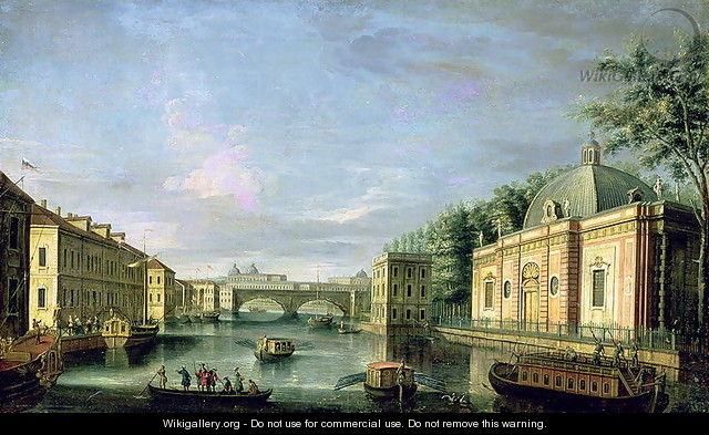 View of the Fontanka River in St Petersburg, 1750s - Giuseppe Valeriani