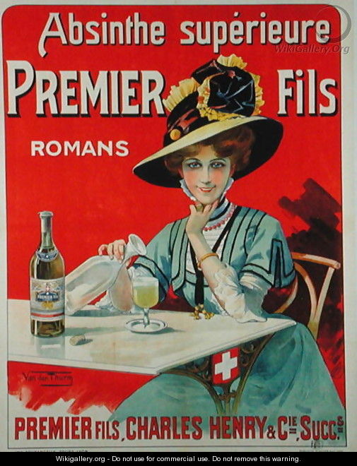Poster depicting Premier Fils Absinthe, c.1895-1900 - den Thurm Van