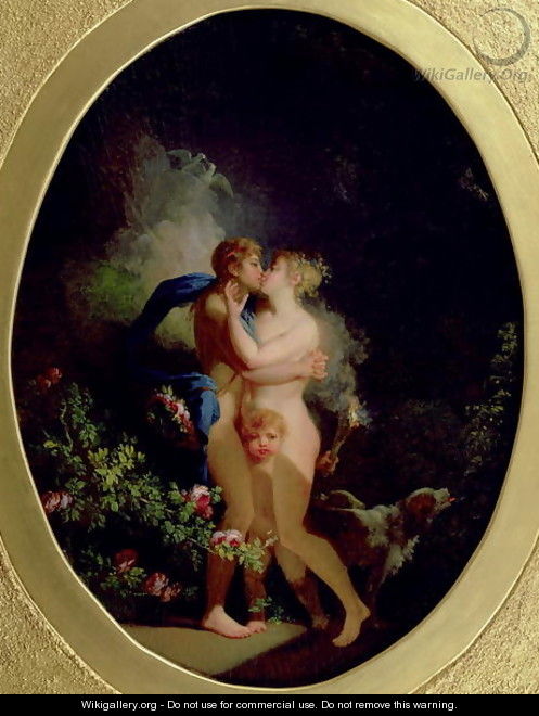 Venus and Adonis - Jacques-Antoine Vallin