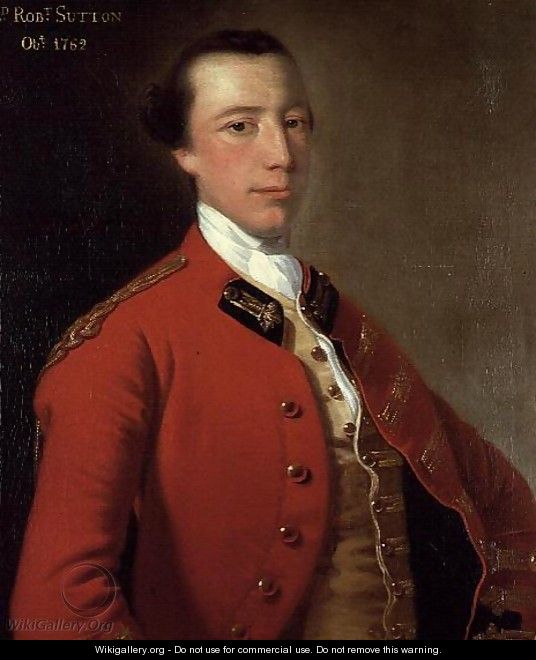 Portrait of Lord Robert Sutton in uniform - Josepf Wright Of Derby