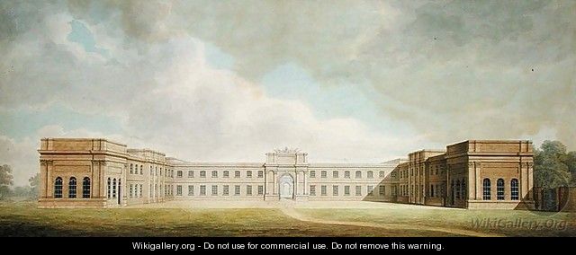 Perspective view of the Kitchen Court, 1815 - Benjamin Dean Wyatt
