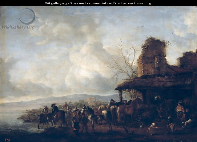 The Stable of a Dilapidated House, c.1640 - Philips Wouwerman