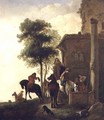 Travellers Watering Their Horses Outside an Inn - Philips Wouwerman