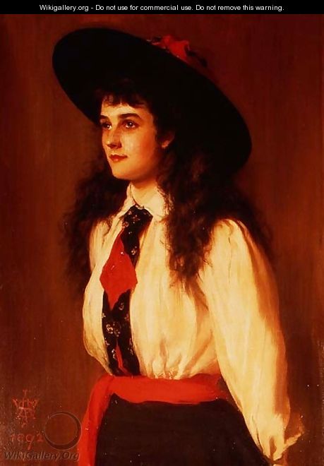 Portrait of a Young Woman said to be Miss Clare Davies, 1892 - Archibald James Stuart Wortley