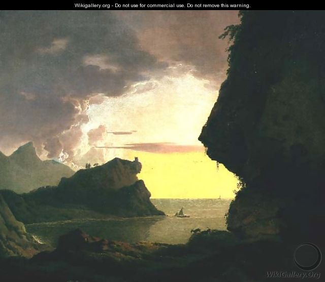 Sunset on the Coast near Naples, c.1785-90 - Josepf Wright Of Derby
