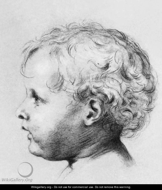 Gyerekfej bal profilbol, 1850 - Karoly Brocky