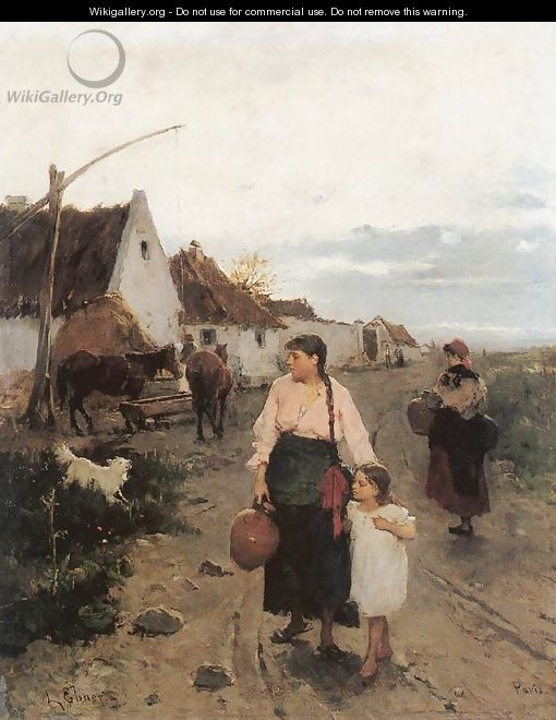 Falu szele, 1880 - Lajos Deak-Ebner