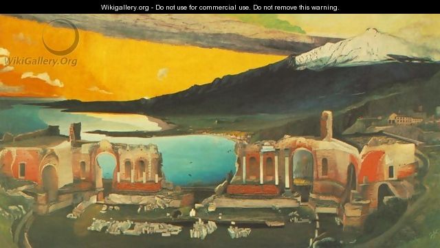 A taorminai gorog szinhaz romjai, 1904-05 - Tivadar Kosztka Csontváry A taorminai gorog szinhaz romjai, 1904-05 - Tivadar Kosztka Csontváry