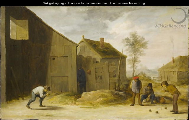 Peasants Playing Bowls - David The Younger Teniers