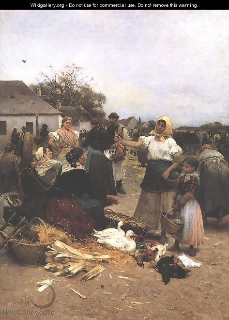 Baromfi vasar, 1885 - Lajos Deak-Ebner