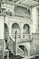Staircase in Jacobean Style, from Examples of Ancient and Modern Furniture, by Bruce Talbert, 1876 - Bruce James Talbert