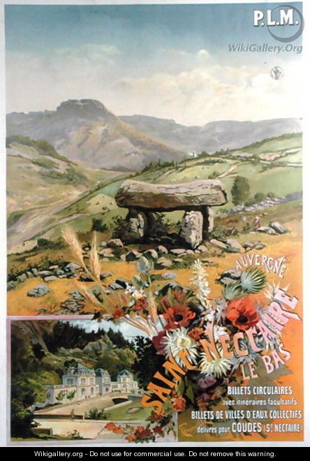 Poster advertising Saint Nectaire le bas, Auvergne - Henri-Garnier Tanconville