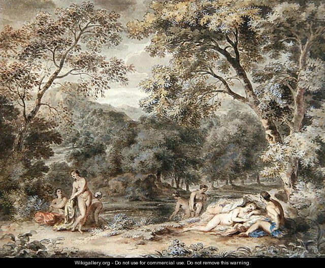 Nymphs Bathing in a Wooded Glade, c.1765-70 - William Taverner