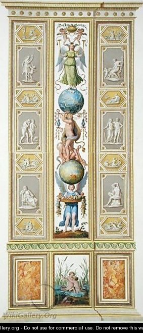 Panel from the Raphael Loggia at the Vatican, from Delle Loggie di Rafaele nel Vaticano, engraved by Giovanni Volpato 1735-1803, 1776, published c.1777 - (after) Taurinensis, Ludovicus Tesio