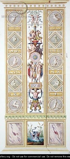 Panel from the Raphael Loggia at the Vatican, from Delle Loggie di Rafaele nel Vaticano, engraved by Giovanni Volpato 1735-1804, 1776, published c.1776-77 - (after) Taurinensis, Ludovicus Tesio