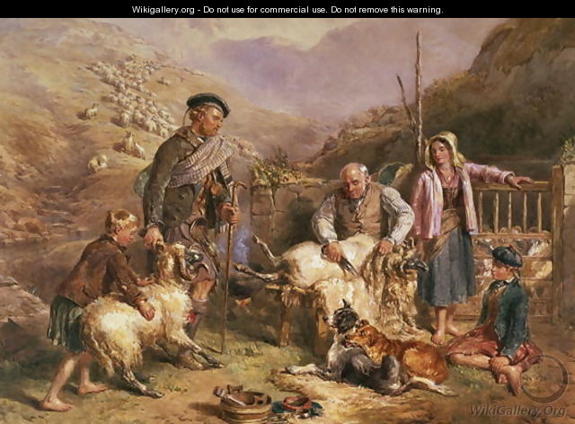 Sheep Shearing - John Frederick Tayler