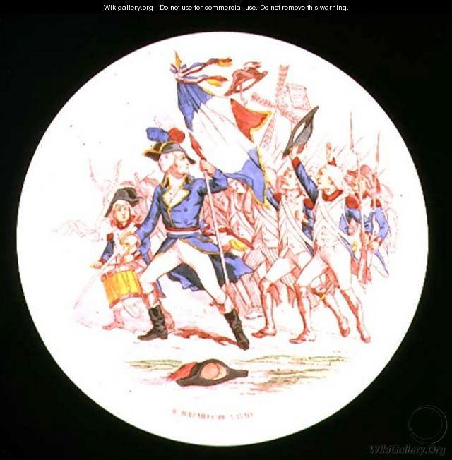 Plate depicting the Battle of Valmy, 20 September 1792, 1889 - Paul Utzschneider