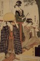 Scene 9, Comparison of celebrated beauties and the loyal league, c.1797 - Kitagawa Utamaro