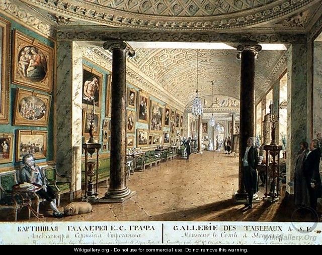 The Picture Gallery in the Stroganov Palace in St. Petersburg, 1793 - Andrei Nikiforovich Voronikhin