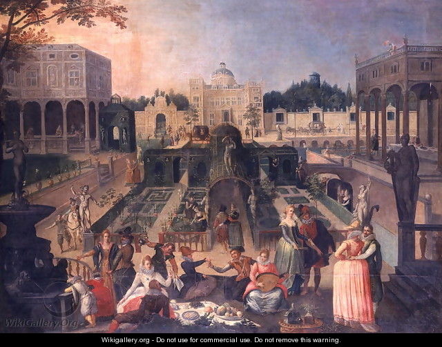 A Feast in the park of the Duke of Mantua, c.1595 - Sebastien Vrancx