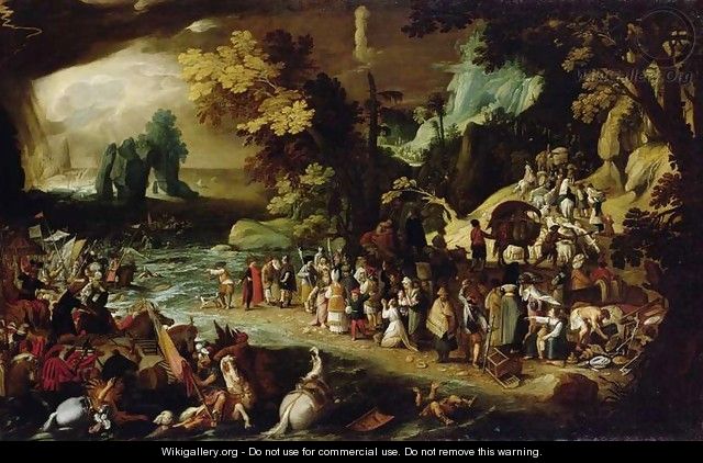 The Crossing of the Red Sea, c.1597-1600 - Sebastien Vrancx The Crossing of the Red Sea, c.1597-1600 - Sebastien Vrancx