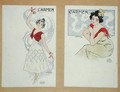 Two postcards depicting Carmen, from the opera of the same name, c.1900 - A. Utrillo