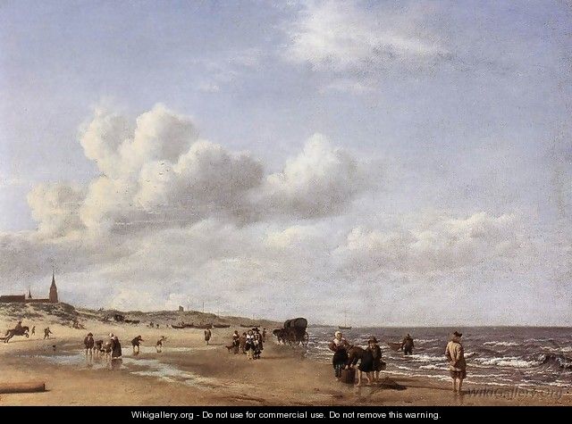 The Beach at Scheveningen 1658 - Adriaen Van De Velde