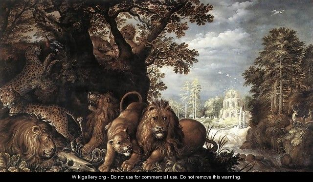 Landscape with Wild Animals - Roelandt Jacobsz Savery