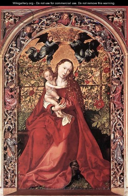 Madonna of the Rose Bush 1473 - Martin Schongauer Madonna of the Rose Bush 1473 - Martin Schongauer