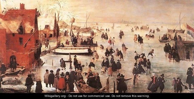 Ice Landscape - Hendrick Avercamp