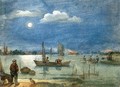 Fishermen By Moonlight 1620s - Hendrick Avercamp