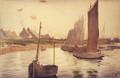 Melancholy on the Sea, from LEstampe Moderne, published Paris 1897-99 - Raoul Andre (Raoul-Ulmann) Ulmann