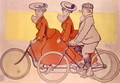 Man on a bicycle and women on a tandem, 1905 - Rene Vincent