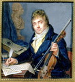 Portrait of a Composer, with his Violin and Score - Francois Elie Vincent